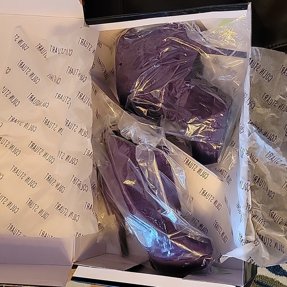 Vintage Colin Stuart Purple Suede Ankle Boots - Picture 7 of 8